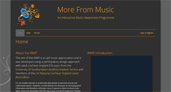 Desktop Screenshot of morefrommusic.org