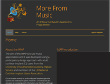 Tablet Screenshot of morefrommusic.org